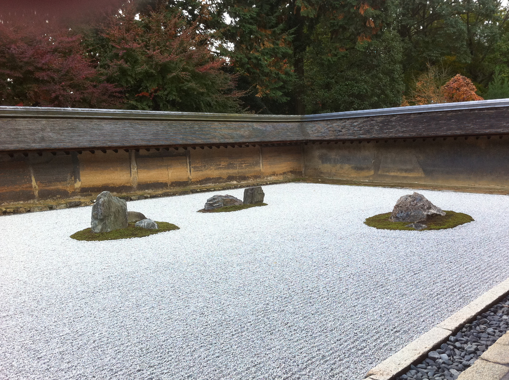 The Stone Garden at Ryoanji deep kyoto